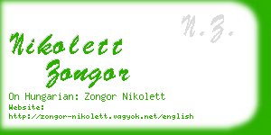 nikolett zongor business card